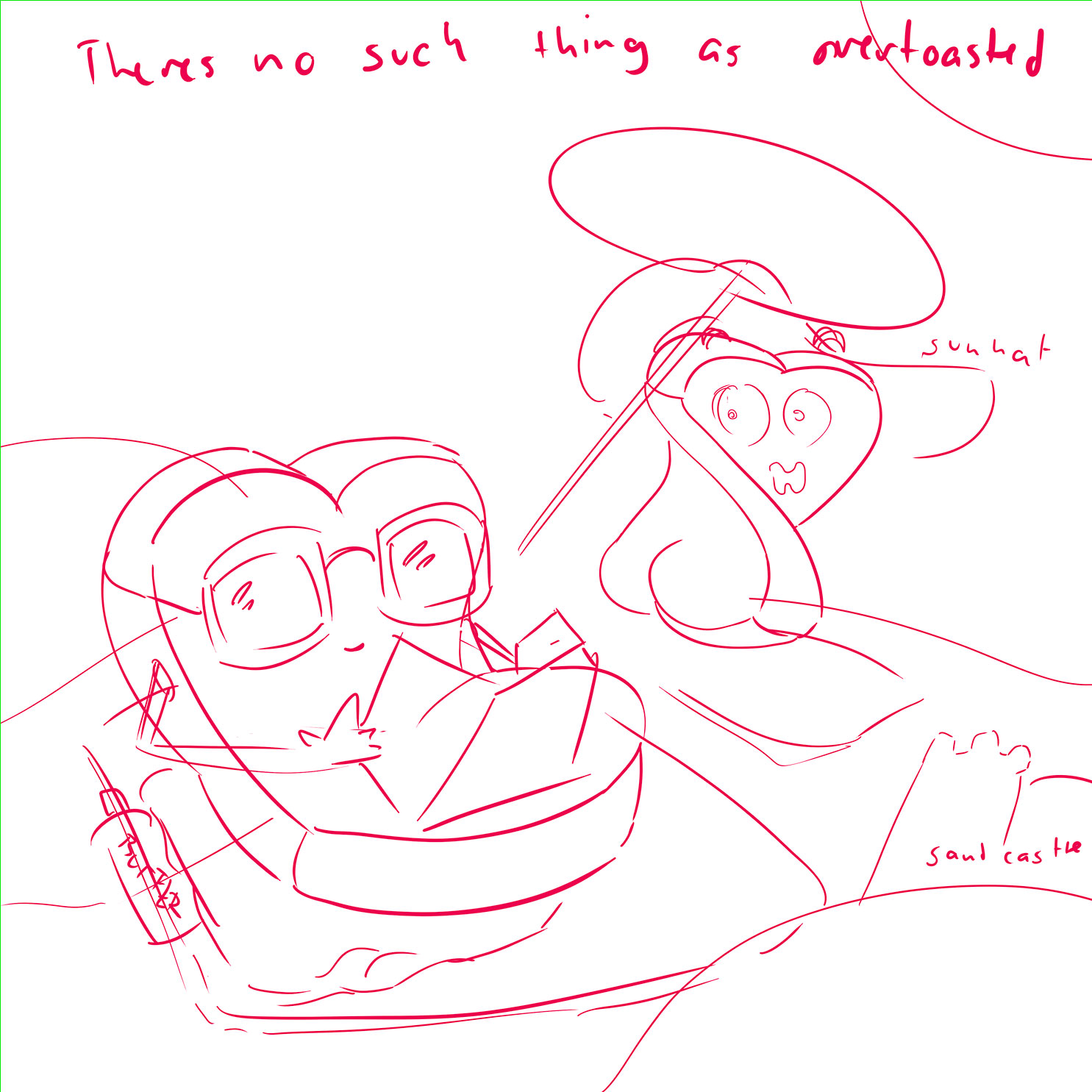Comic toasted sketch