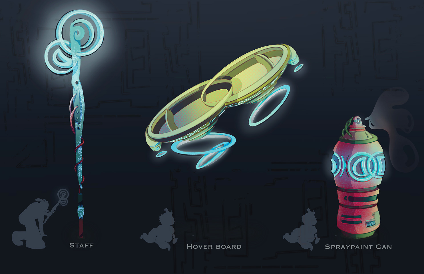 Design hover board props